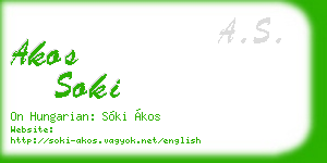 akos soki business card